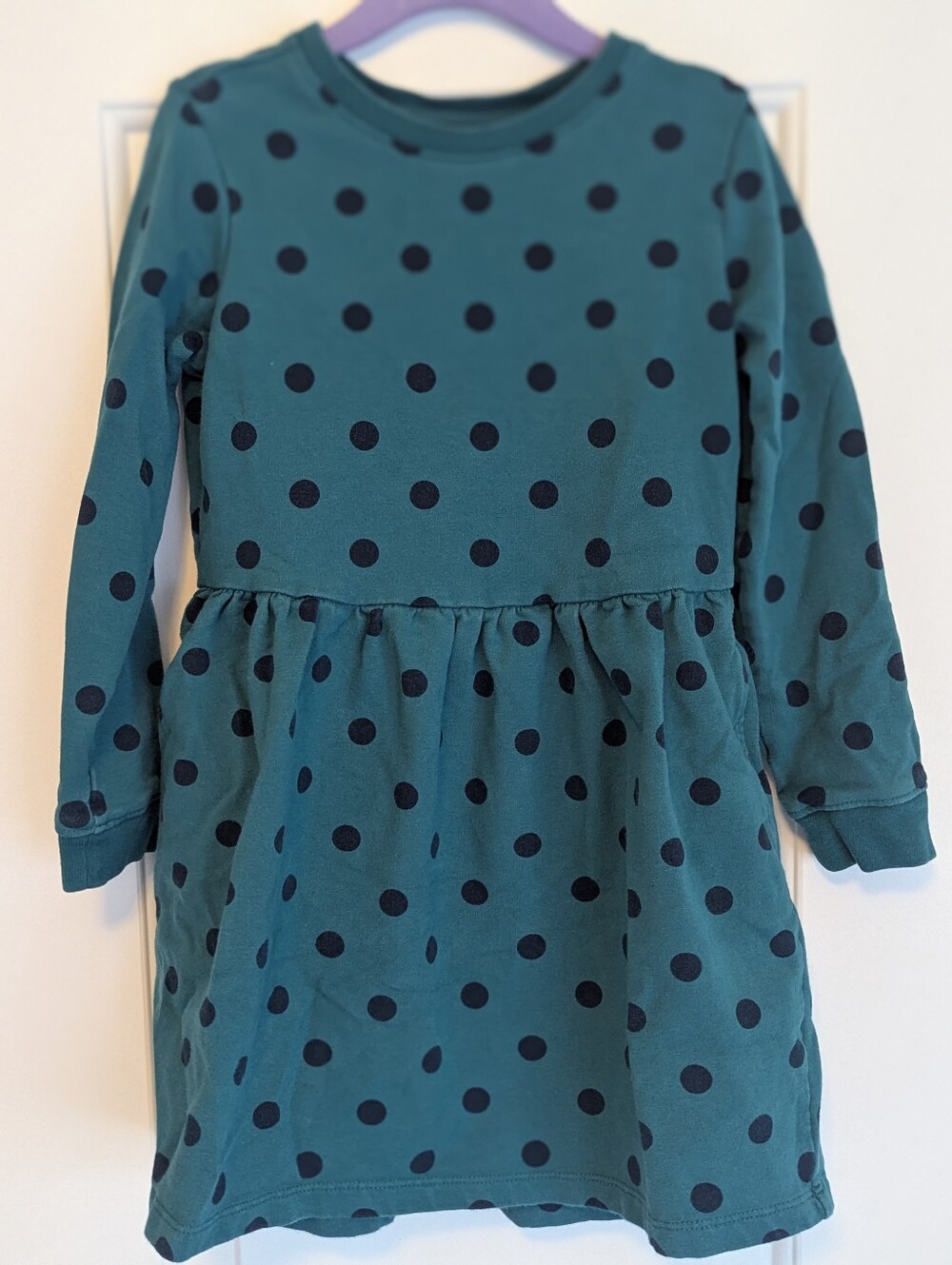 GUC Primary Polka Dot Sweatshirt Dress